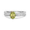 Peridot Tapered Five-Stone Ring – Sterling Silver