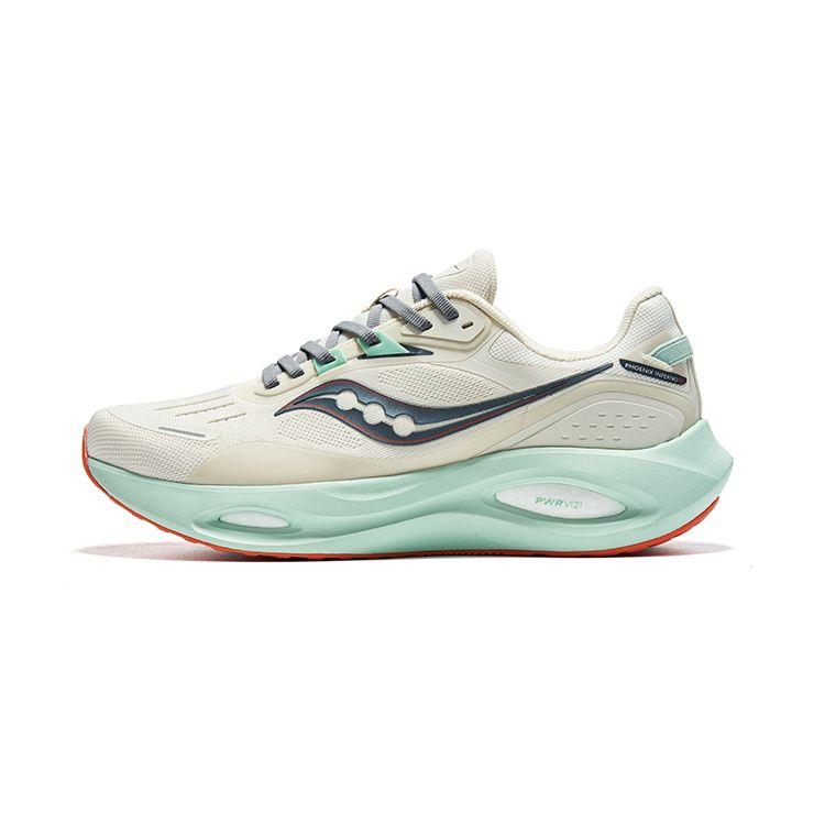 SAUCONY Phoenix Inferno 3 Comfortable Shock Absorption Low-Top Training Sprint Running Shoes Unisex Sneaker Light-Gray Green S28227-2