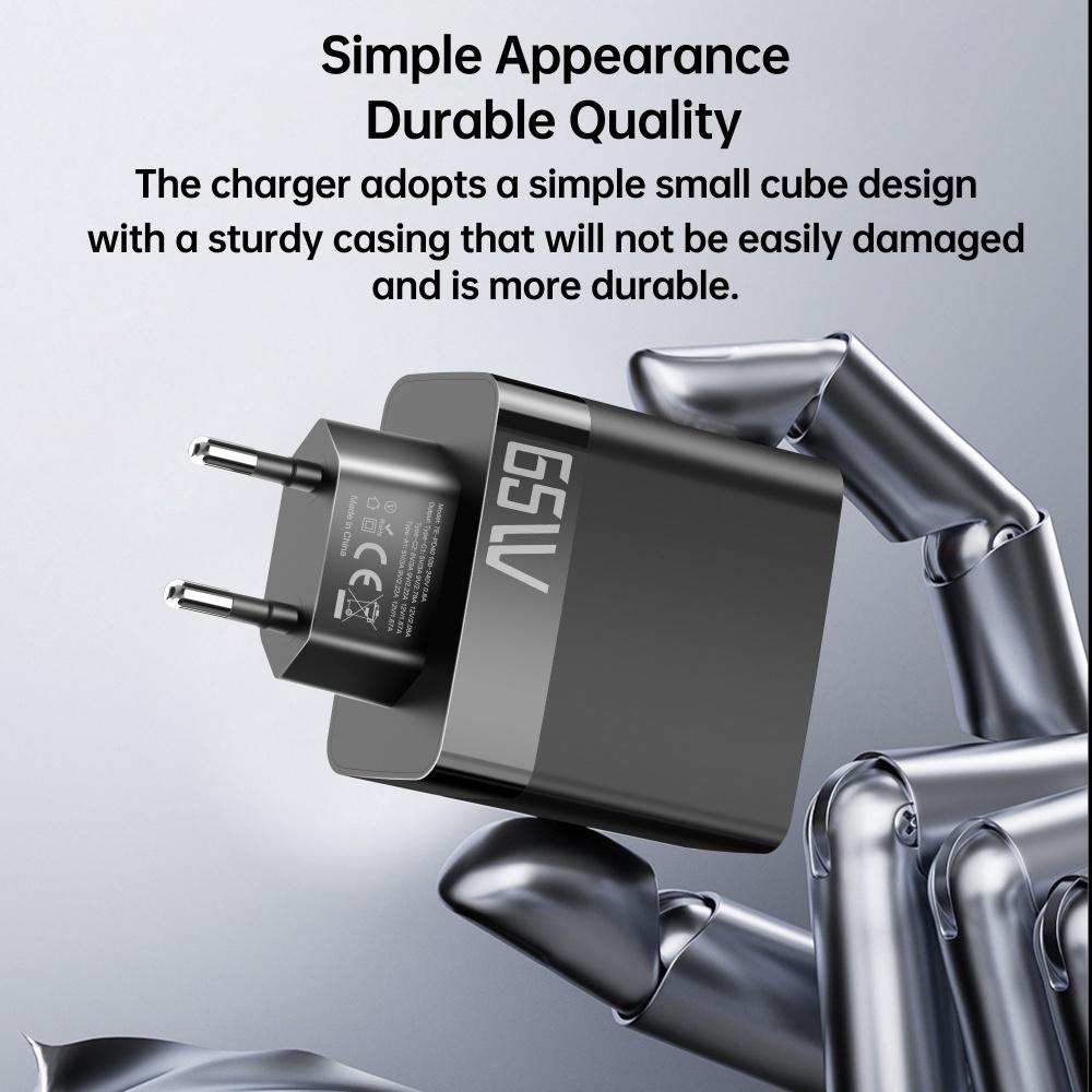 Всего 65 Вт USB C зарядное устройство супер быстрая зарядка Type C PD мобильный телефон настенный адаптер для iPhone 16 Pro Max Xiaomi Samsung S24