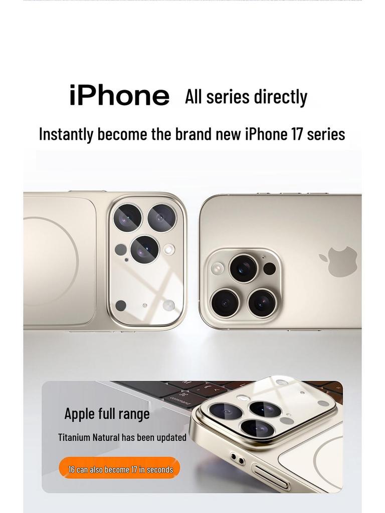 Мгновенный магнитный чехол из стекла Corning для iPhone 16/15 Pro Max, совместимый с 17 окнами.