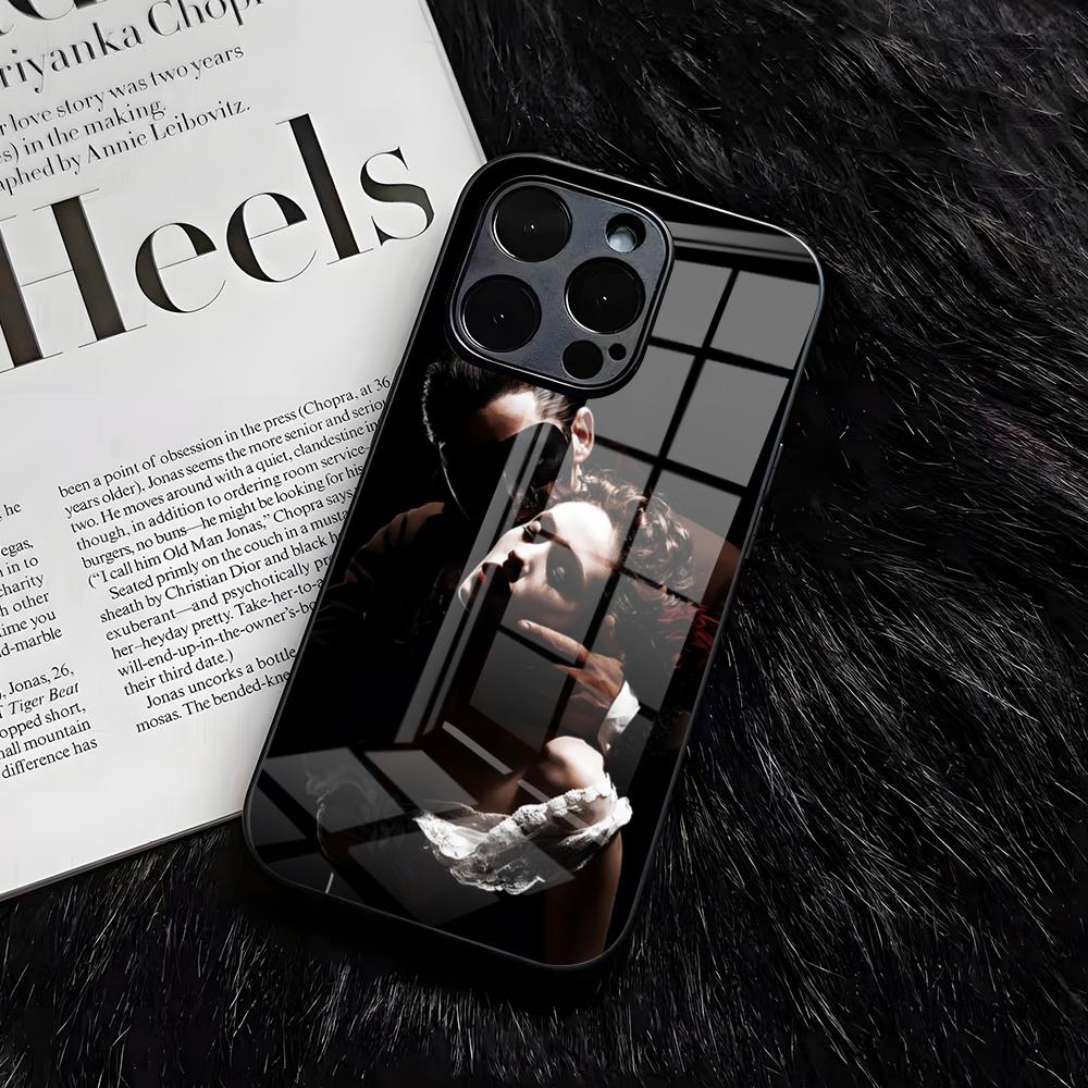 Чехол для телефона «Призрак Оперы» для iPhone 17 Air 16 E Pro Max 15 14 13 Mini 12 Pro 11 Max Plus Черная стеклянная крышка