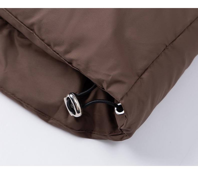 Женская зимняя хлопковая куртка пэчворк 2024 года с манжетами из овчины - Короткий европейский стиль