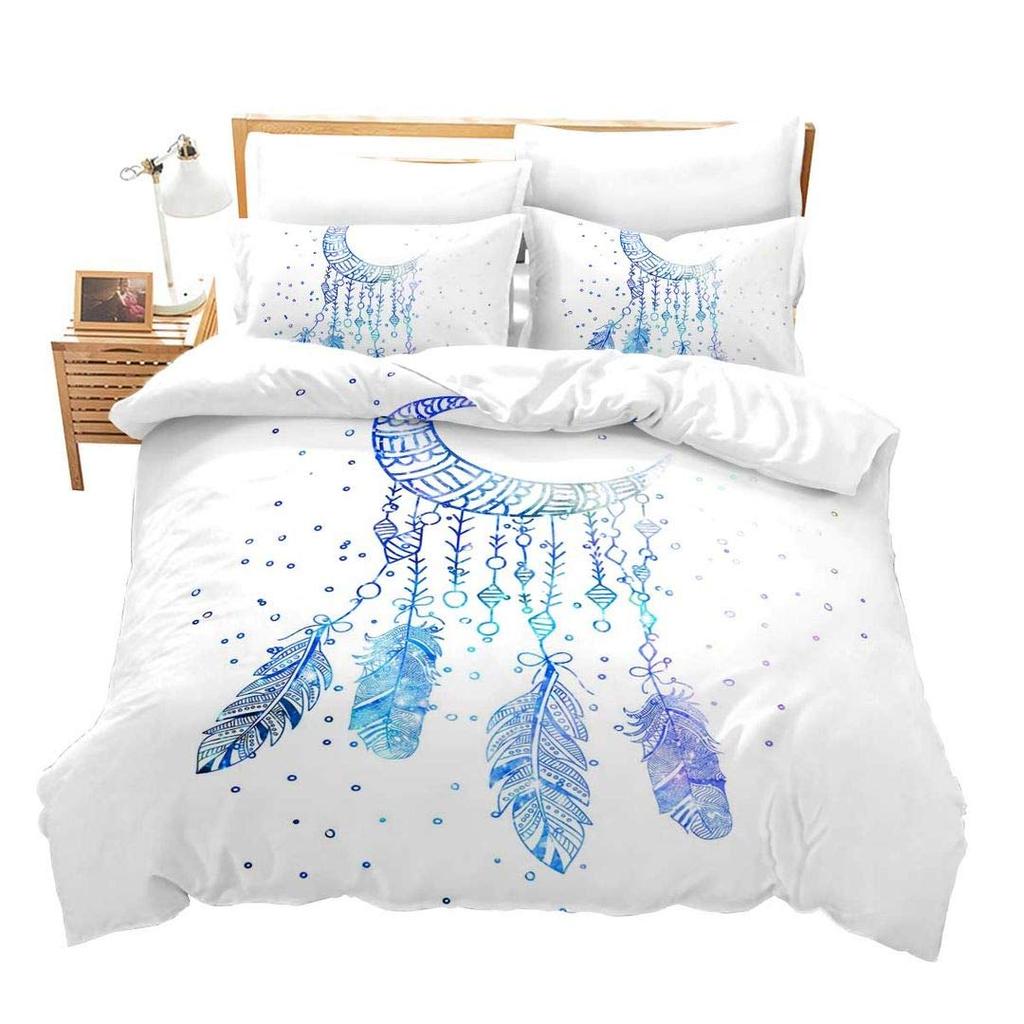 Cartoon Dreamcatcher Duvet Cover Collection Single King Feather Bedding Collection Microfiber Bohemian Comforter Cover For Girls Women Room