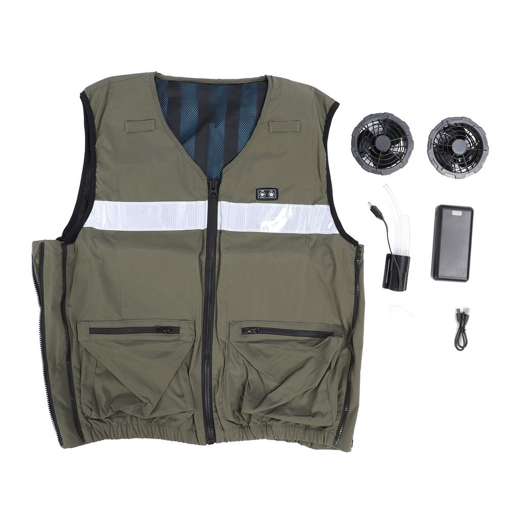 Жилет Cool Vest 4 размера, регулируемый, светоотражающий, с несколькими карманами, с защитой от ветра и воды, с кондиционером