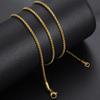 Gold Chain For Men Women Wheat Figaro Rope Cuban Link Chain Gold Filled Stainless Steel Necklaces Male Jewelry Gift