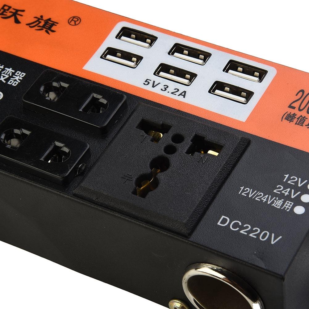 Инвертор мощности 1500 Вт пиковый черный светодиодный дисплей Trip 6