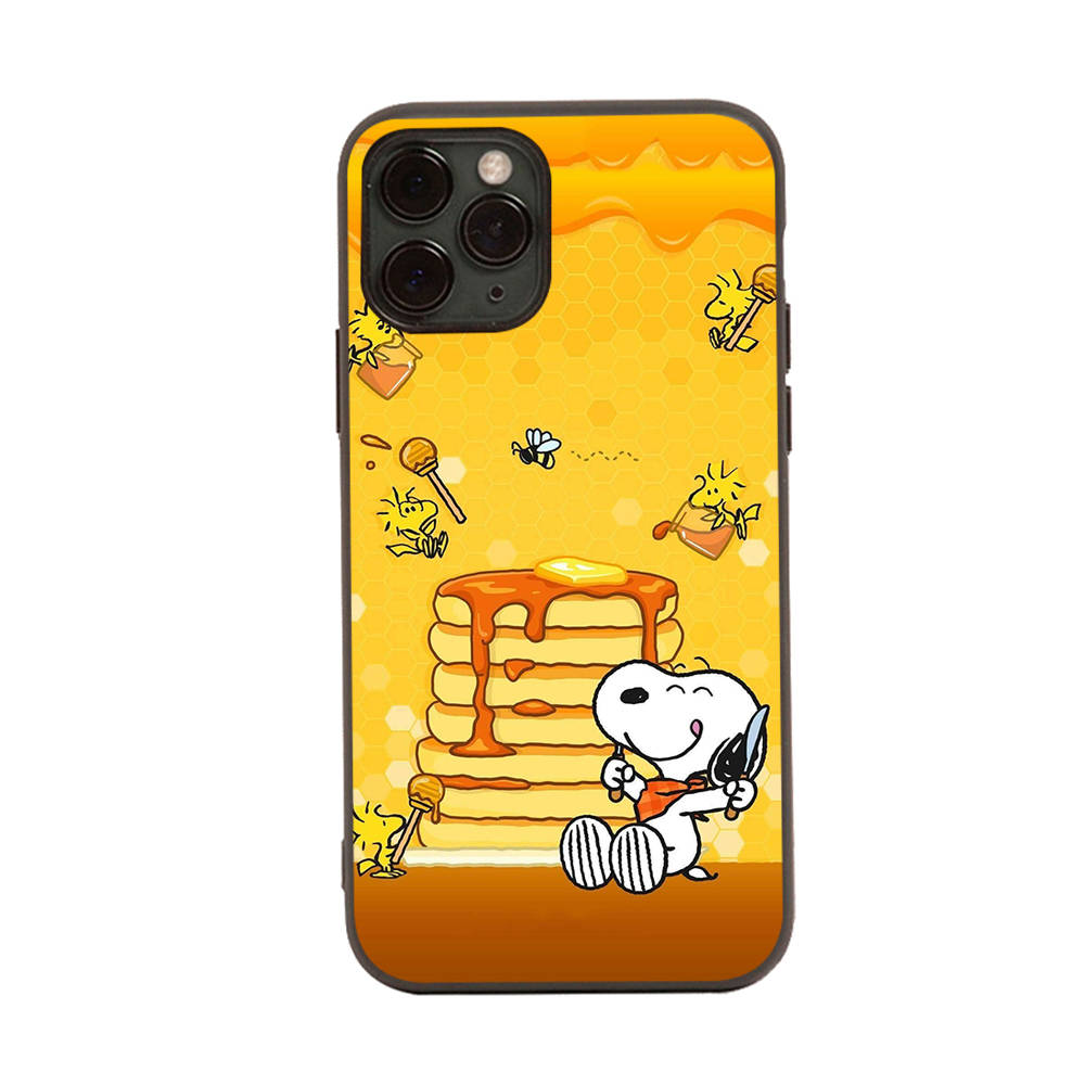 SM3 Lovely Snoopy Black Sofe Case for Samsung Note 20 Lite S24 Ultra S23 A03 A05 A06 A11 A71 A15 A16 A13 A24 A25 A33 A52 A53 A50 M55 M35 Plus