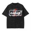 Мужские винтажные стильные футболки OASIS Live Tour большого размера, стиранные, летние, хлопковые, с коротким рукавом, Definitely Maybe, альбомы рок-группы, уличная одежда