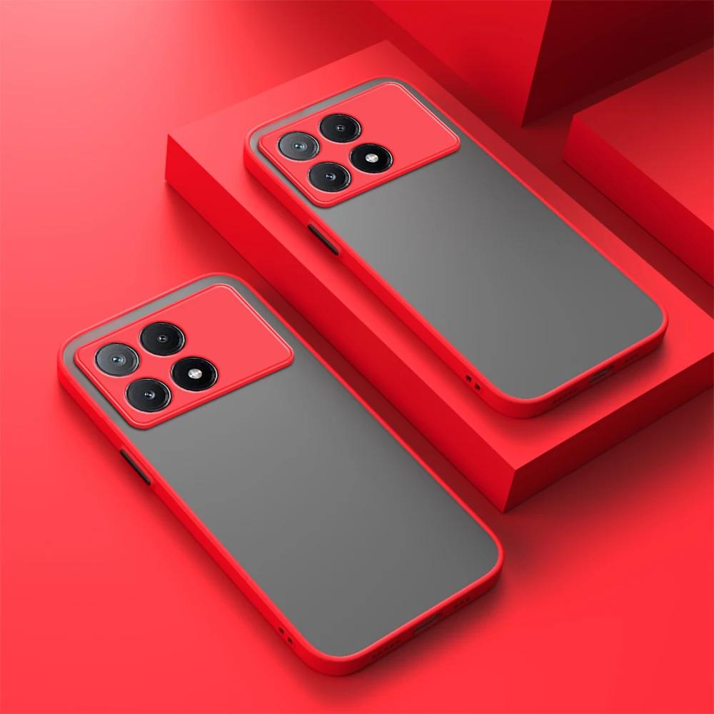 Противоударный матовый бронированный чехол для Xiaomi Poco X7 Pro X6 X5 X4 GT X3 NFC M5 M4 M6 Pro F5 Pro F3 F4 F6 Бампер Противоударная крышка для телефона