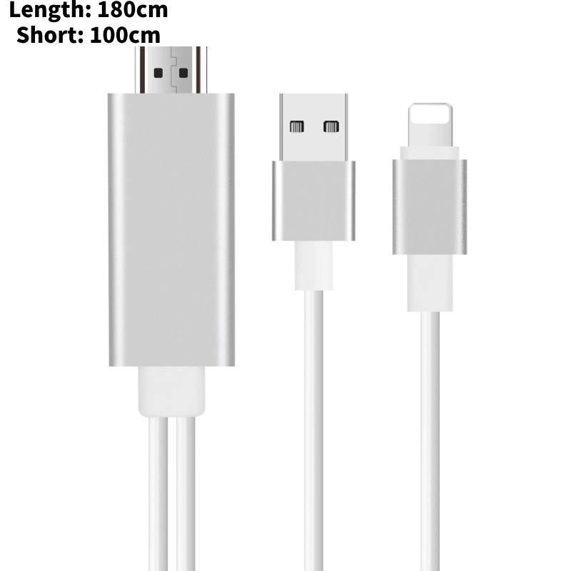 Lightning Adapter Hdmi Cable Mobile Phone 18m Copper Conductor Data Line