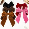 Bow Velvet Barrettes Women Black Red Ribbon Hair Clip Fashion Temperament Ponytail Hairpin Hair Clip Girls Hair Accessories