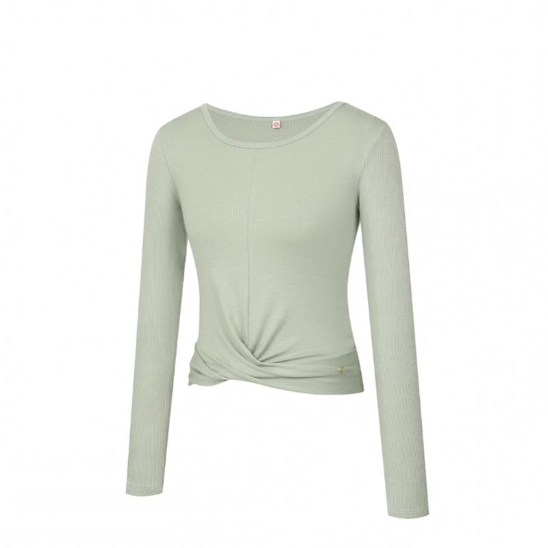 HuiT Cross FronT TwisT Long Sleeve T shirT hTwTl4k13T