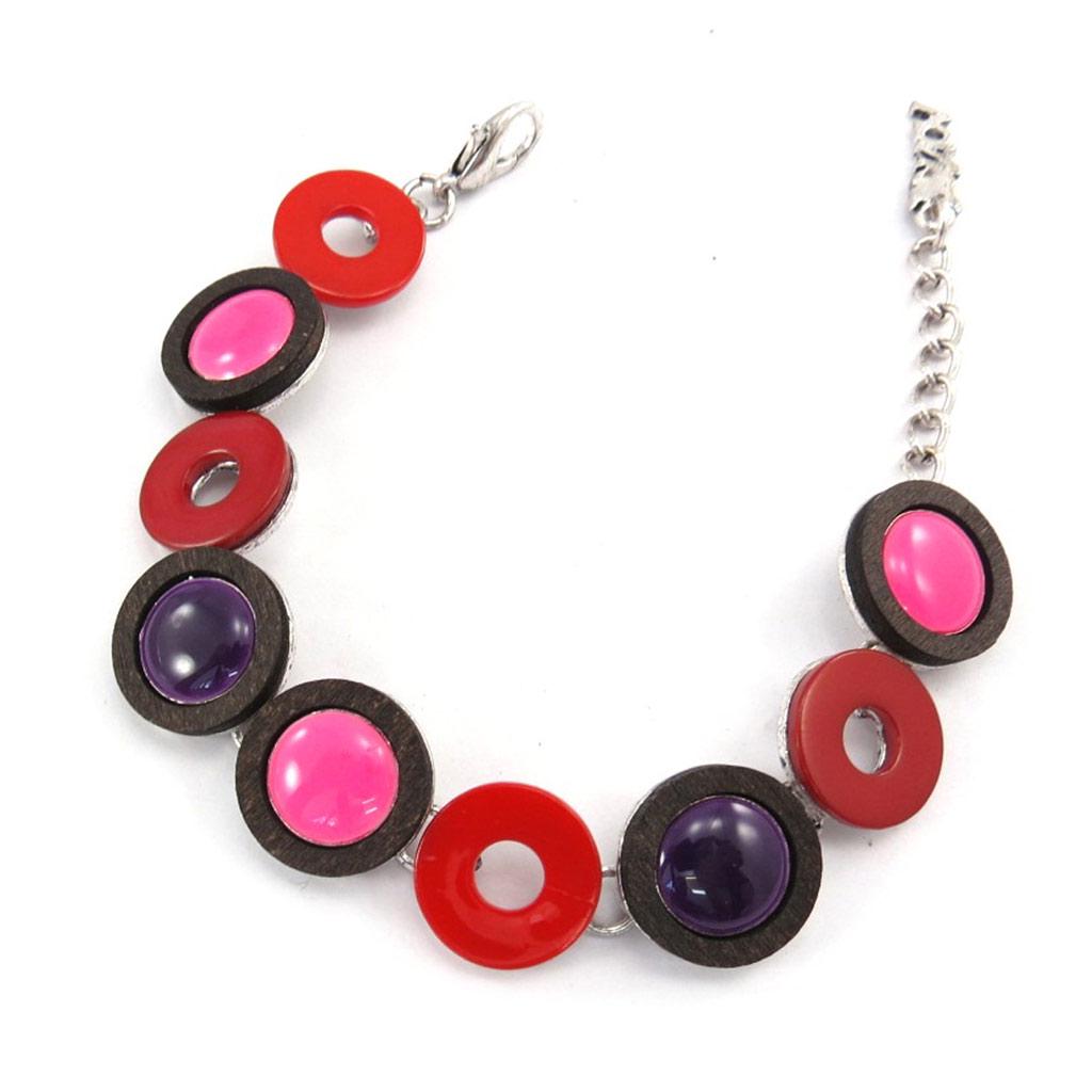 NOA [K0204] - Дизайнерский браслет "Бора-Бора" розовый фиолетовый