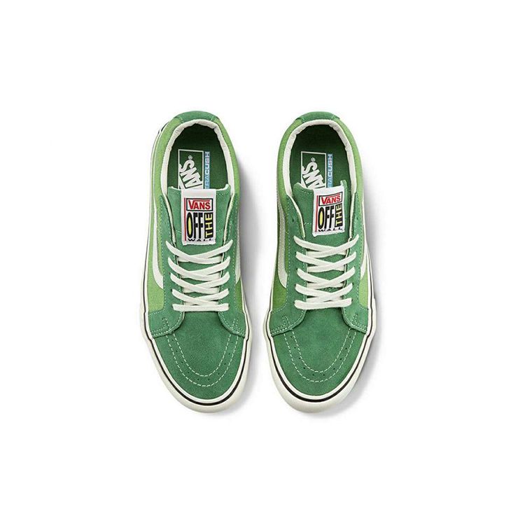 Vans Sk8 Low Reissue Sf Canvas Кроссовки унисекс с круглым носком, на шнуровке, низкие, для скейтбординга, травяно-зеленые VN0A4UWI4WS