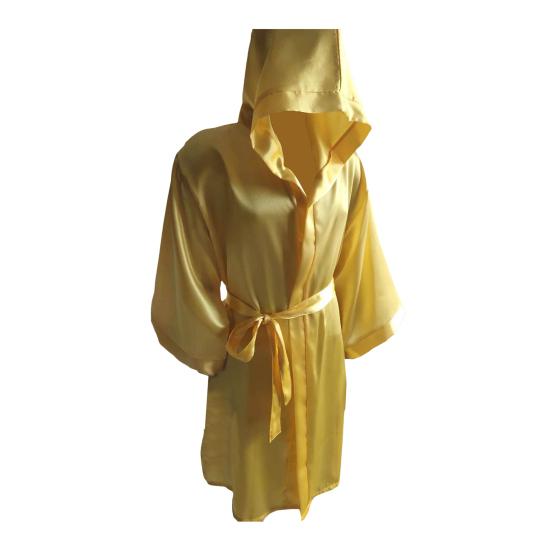 Взрослый боксерский халат с капюшоном, дышащий, однотонный, длиной до колена, мужской и женский боксерский костюм для косплея с поясом