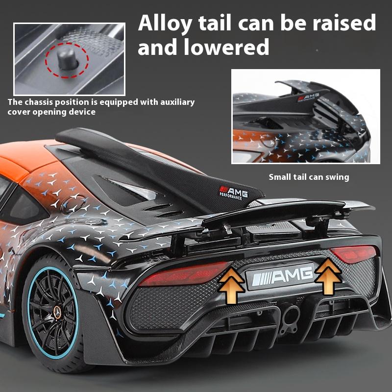 1/18 Benz AMG ONE Super Sports Vehicle Alloy Dieacst Model Car Sound & Light Classic Hobby Collectibles Birthday Gifts