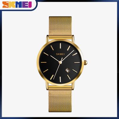 Женские модные кварцевые часы, элегантные простые водонепроницаемые повседневные наручные часы из нержавеющей стали 1530