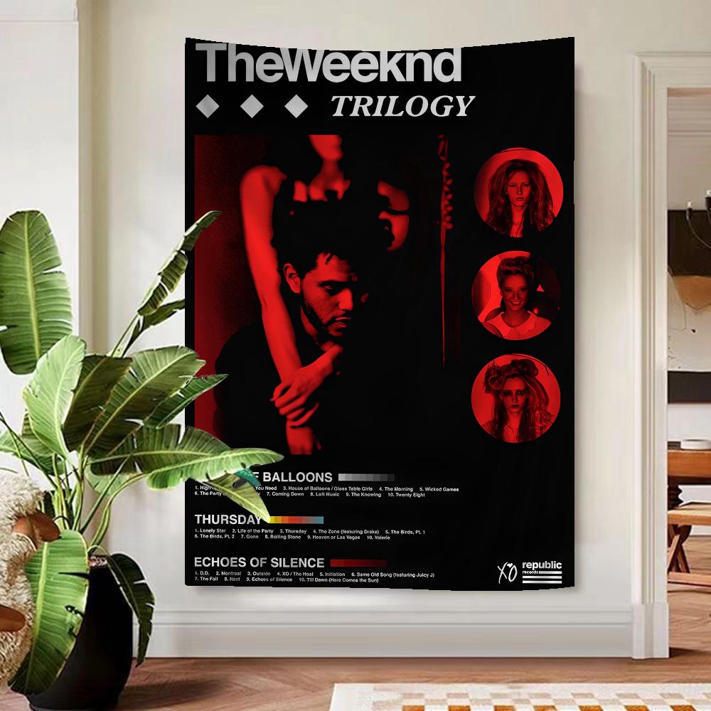 Рэпер The Weeknd Напечатанный Большой Настенный Гобелен Настенное Украшение Домашний Декор Покрывало