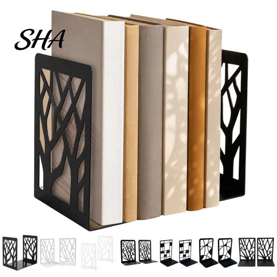 Tree Of Life Bookend 1 Pair of Decorative Bookends for Shelves, Heavy Duty Bookshelf Metal Organizer, Hollow Book Holder Stoppers Desk, Office Library