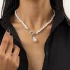 Fashion Pearl Necklace Simplicity Collarbone Collar Decoration New Irregular Chain  Women