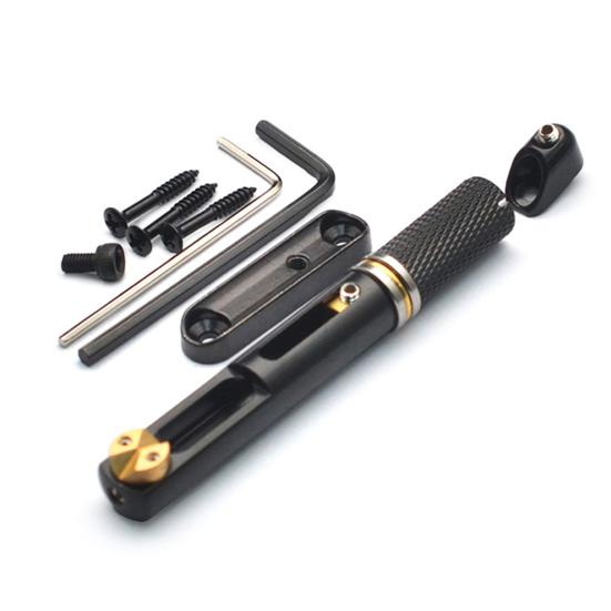 6-струнный безголовый гитарный бридж Металлический одинарный фиксированный веерный ладовый басовый бридж для замены деталей электробас-гитары