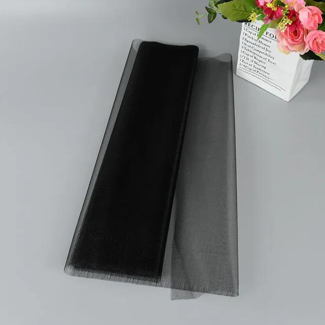New 5/10m Wedding Decoration Tulle Roll Crystal Organza Sheer Fabric For Birthday Party Backdrop Wedding Chair Sashes Decor Yarn