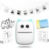 Mini-printer, Thermal Printer Ink-free Portable Sticker Printer Compatible with IOS and Android, Wireless Photo Printing Tags