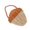 Rattan Storage Basket Mushroom Shape Decorative Woven Fruit Basket Wall Hanging Storage Basket with Lid Photo Prop Room