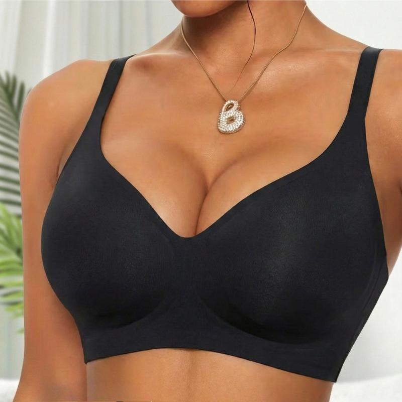 Бесшовный беспроводной бюстгальтер для женщин, комфортный пуш-ап бралетт с регулируемыми бретелями, дышащее повседневное нижнее белье для поддержки в течение всего дня