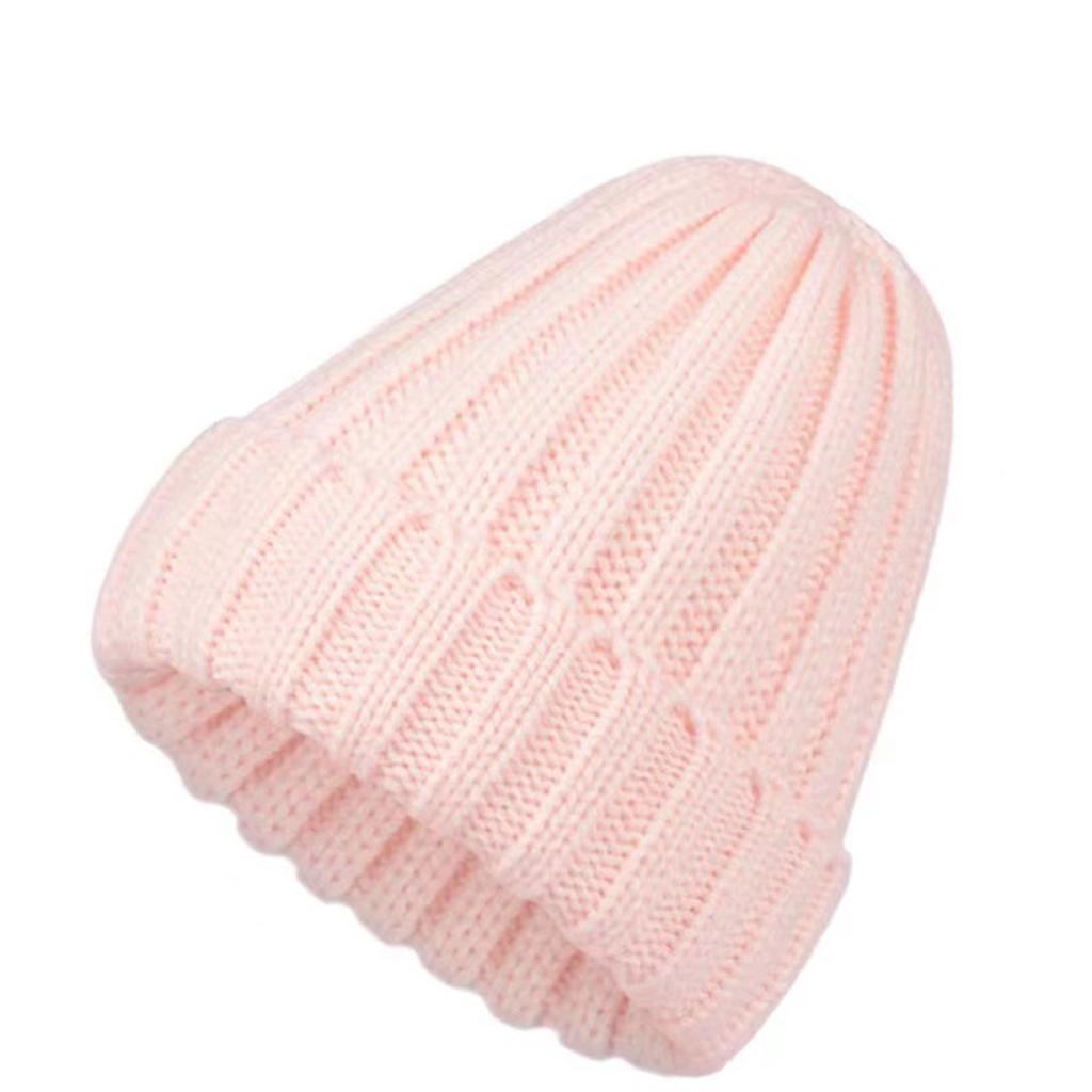 Thickened Knitted Yarn Hat With Flanged Solid Color Pointed Hat, Fashionable And Versatile, Warm Couple's Hat