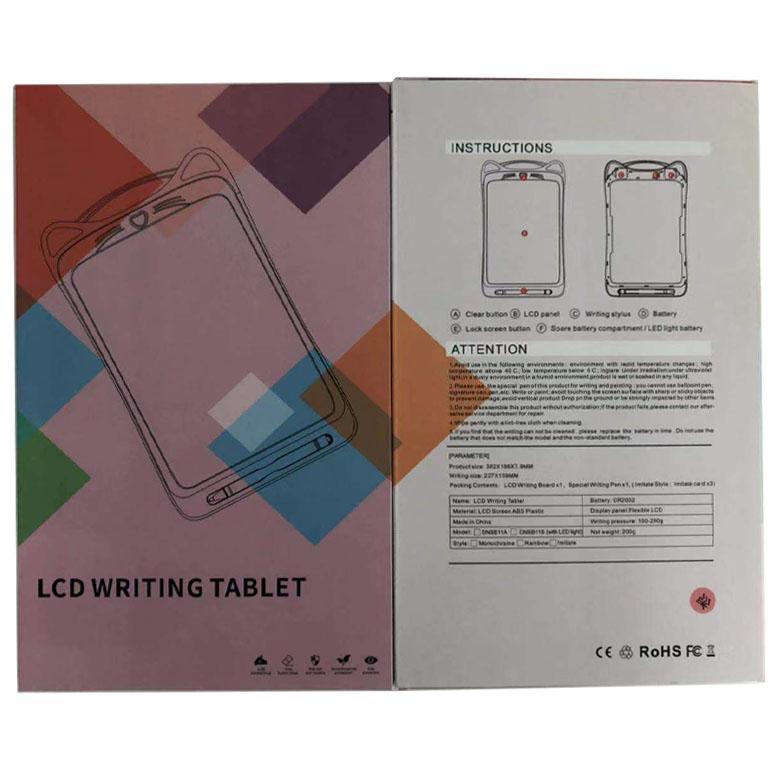 8.5 Inch Color Electronic Digital Writing Tablets Kids' Cartoon Kitten Drawing Board LCD Memo Pads Toy