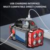 1PC Portable Solar and USB Rechargeable LED Flashlight Tactical COB Work Light 4 Modes Emergency Mobile Power