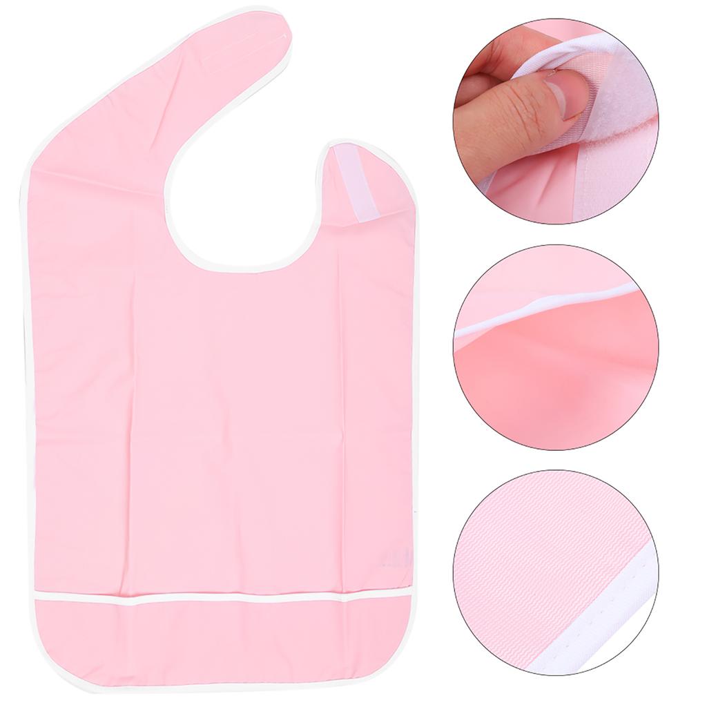 Adult Anti Oil Reusable Rain Proof Bib Apron Eating Bib Dining Aid Protector