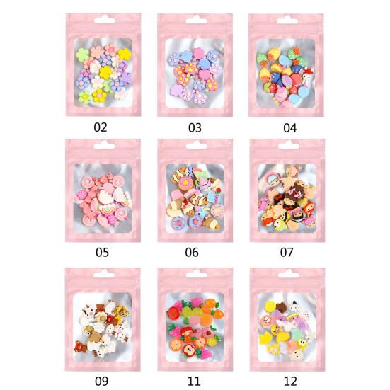 20Pcs Nail Decorations Wide Application Waterproof Lightweight Great Cartoon Animal Ice Cream Candy Heart DIY Ornaments for Girl