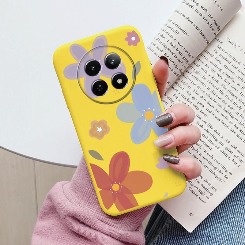 Case For Redmi 14C 4G 14R 5G A4 Note 14 Pro Poco C67 Cute Heart Flower Back Cover Soft Silicone Matte Protective Fundas Cartoon
