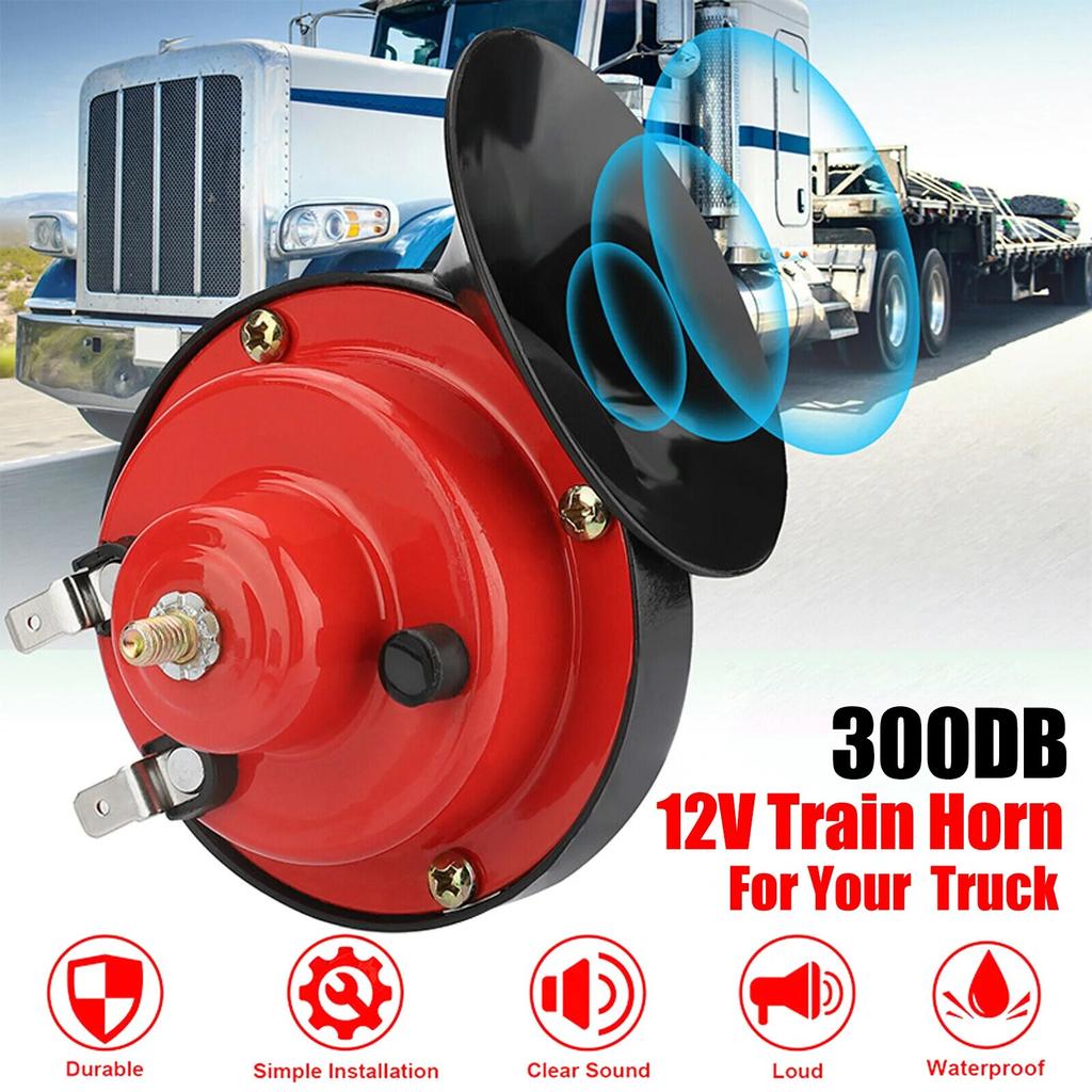 Universal Loud Car Horn 12V Electric Snail Train Horn Super Loud Waterproof Horns Siren for Motorcycle Car Truck SUV Boat
