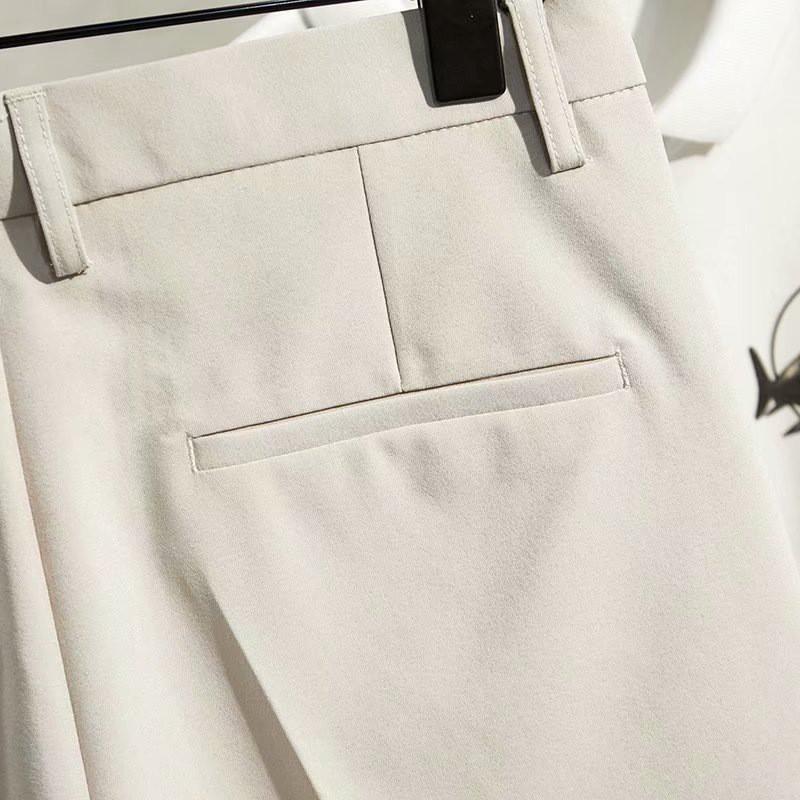 Mens Slim Fit Straight Cut Chino Shorts Casual Pants With Wrinkle Resistance