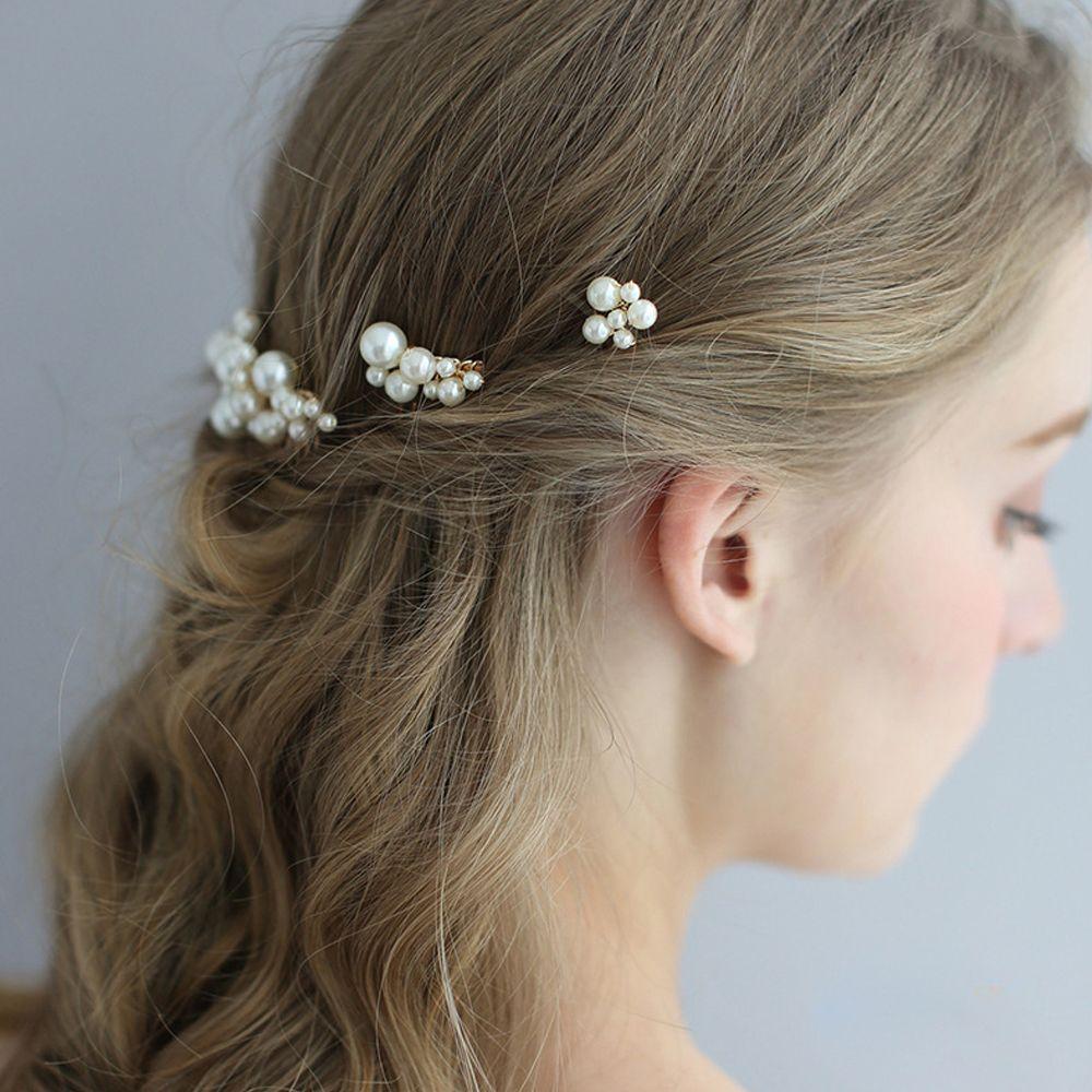 Wedding Party Haircomb Handmade Jewelry Bride Barrette Hairwear Pearl Hairpin Bridal Headpiece