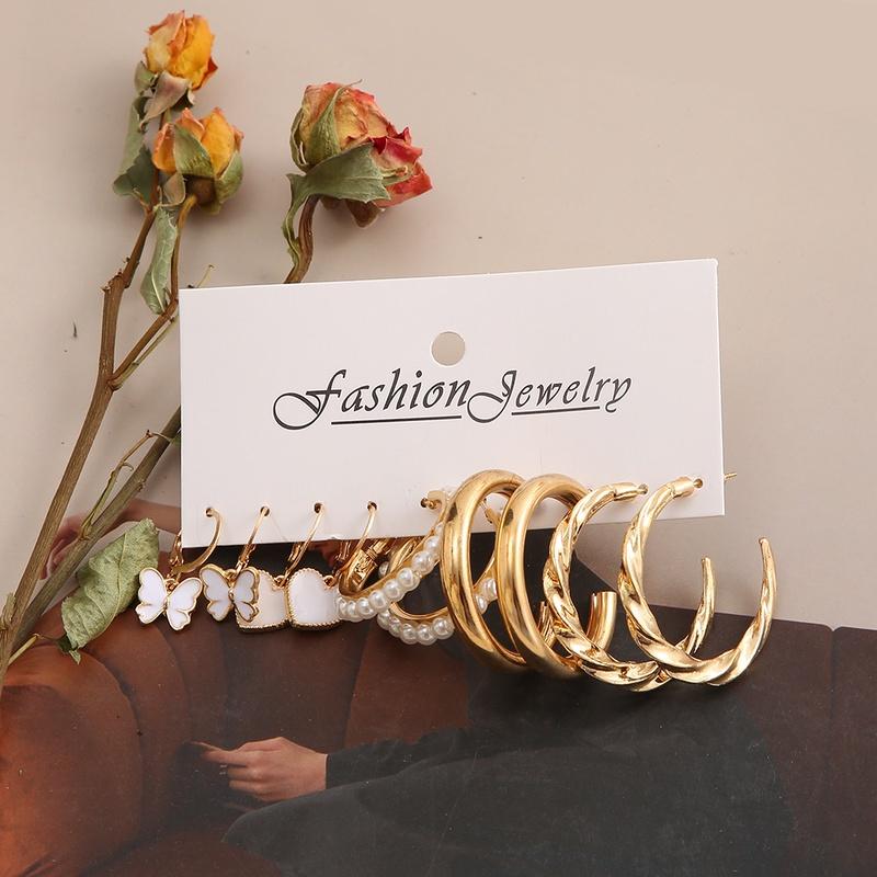 iF ME Модные серьги-кольца из смолы, подвеска в форме бабочки в форме сердца, женские аксессуары, ювелирные изделия