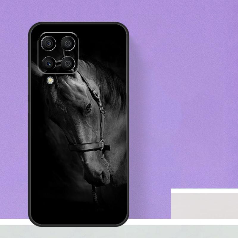 Черный Белый Лошадь Для Samsung Galaxy M12 M32 M52 M14 M34 M54 M21 M51 M31 M30s M20 M15 M55 M13 M33 M53 Чехол