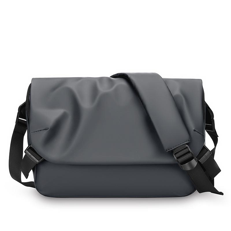 Men's Fashion Waterproof Crossbody Shoulder Bag Lightweight Large Capacity Casual PU Messenger Bag