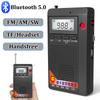 Portable Mini Radios Pocket FM/AM/SW Receiver Bluetooth Stereo Speaker TF/Headset MP3 Player with LCD Display Support Handsfree