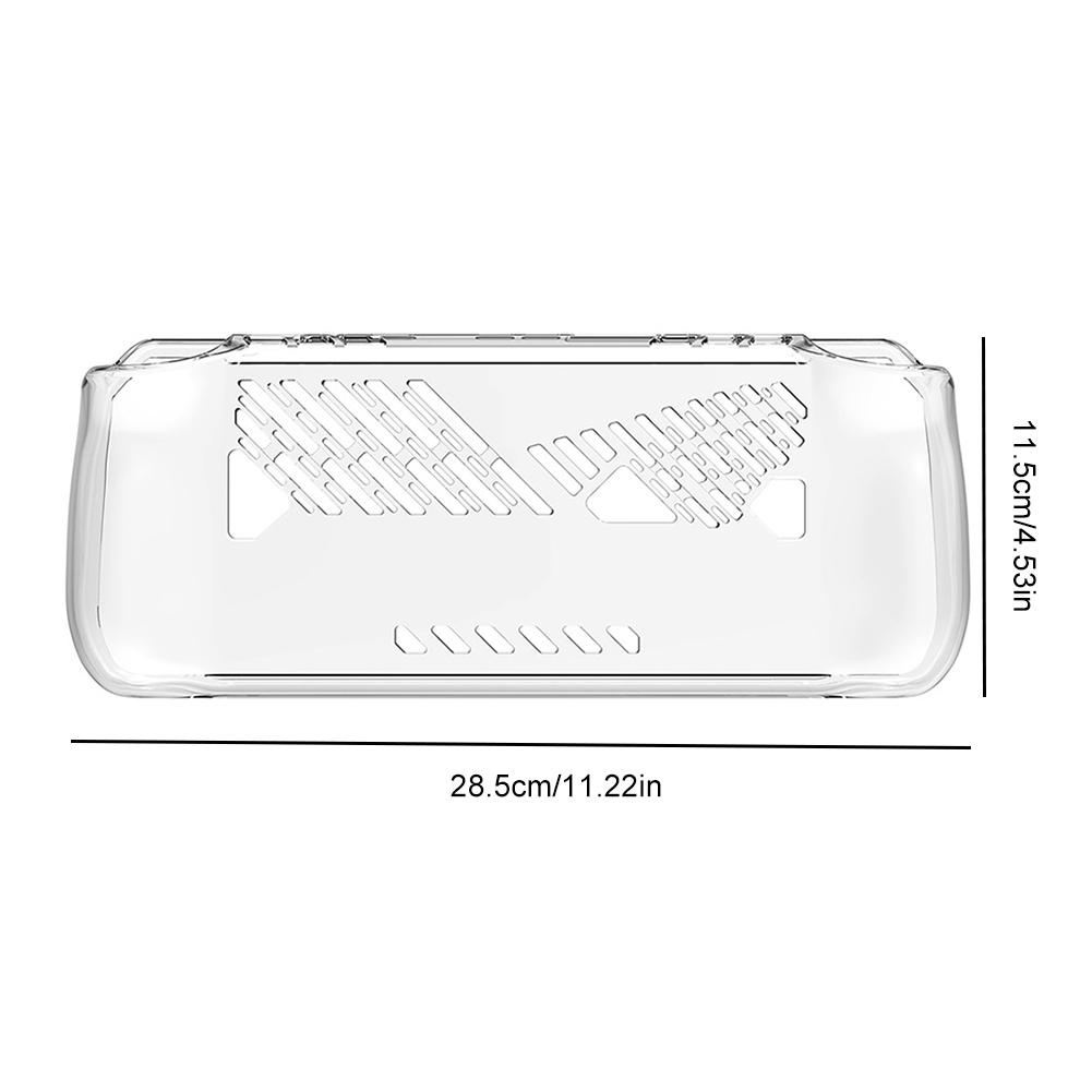 For ASUS ROG Ally X Case TPU Protective Case Heat Dissipation Transparent Protective Cover Anti-drop Shockproof Game Accessories