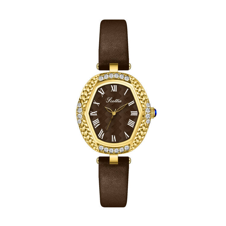 New Arrival Leather Watch Fashion Red Strap Luxury Watch Women’s Diamond Waterproof Watch Gift for Women