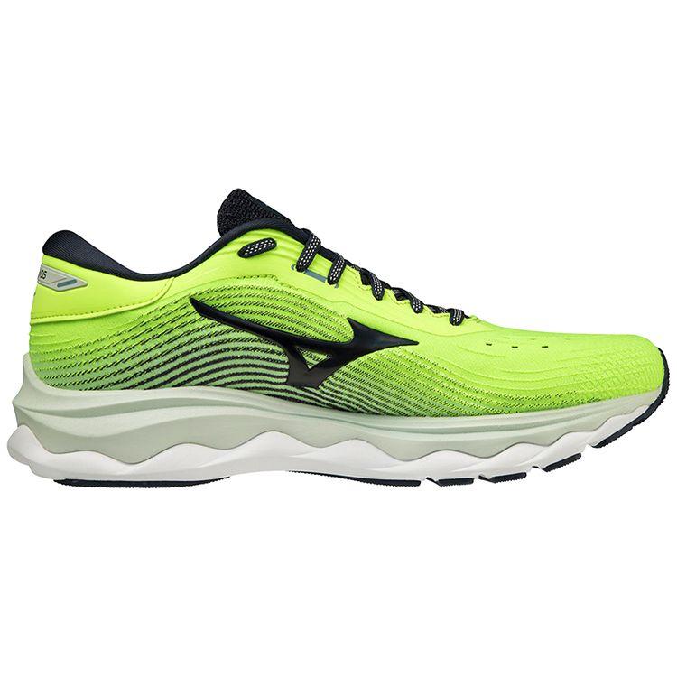 Mizuno Wave Sky 5 Lightweight Running Shoes Fluorescent Yellow Men Sneakers J1GC210246