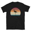 Retro Sunset Farm Animal Lover Flamingo Short-Sleeve Unisex T-Shirt
