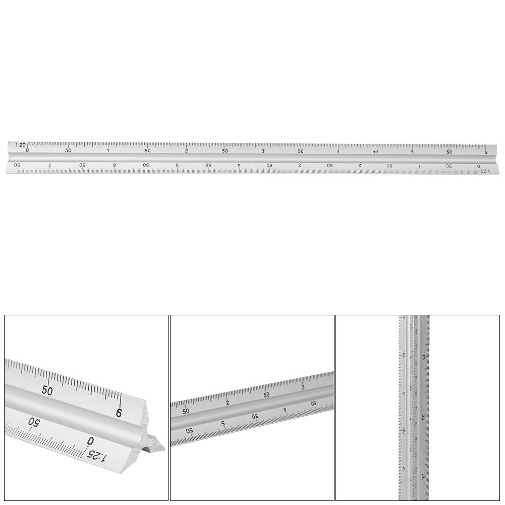 Треугольная линейка 30 см из алюминиевого сплава, многофункциональная инженерная измерительная линейка