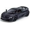 1:24-масштабная игрушечная модель автомобиля McLaren 720S, автомобиль с откатным механизмом из цинкового сплава со звуком и светом и открытой дверью кузова, игрушечный автомобиль для детей, подарок для мальчиков и девочек