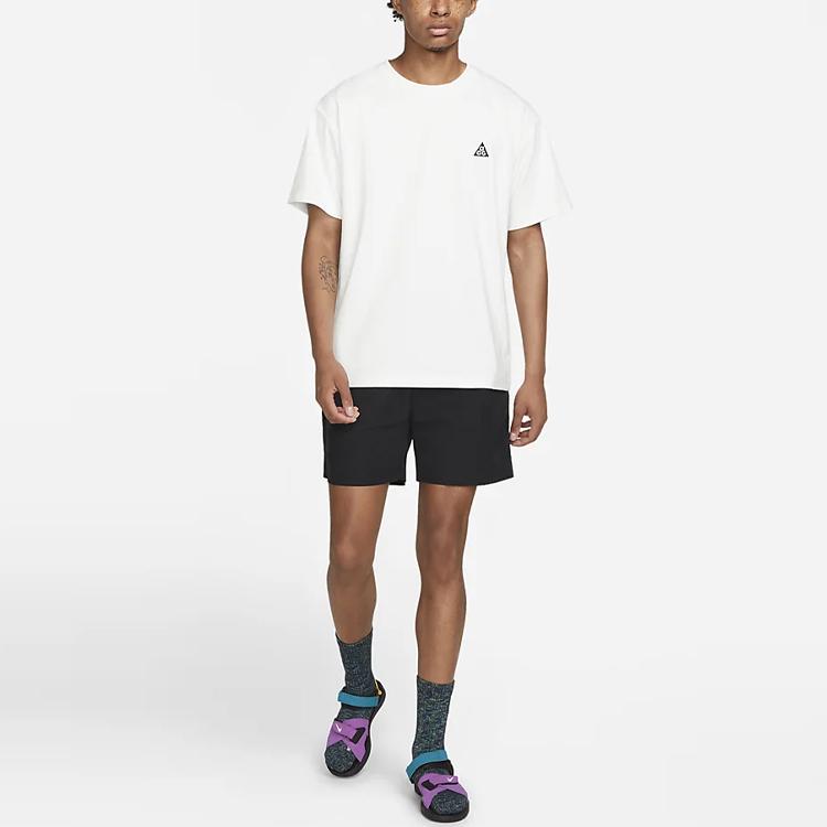 Nike ACG Solid Logo Спортивная футболка с круглым вырезом и короткими рукавами Мужские топы Белые DJ3642-121