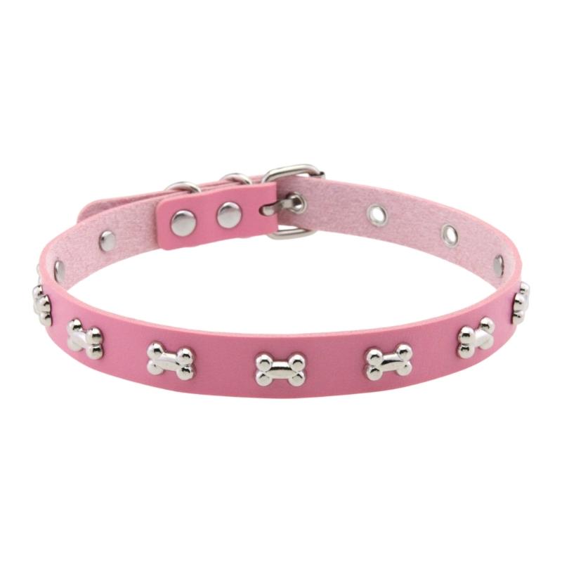 Панк Стиль Кожаные Чокеры Ожерелье С Подвеской В Виде Кости Регулируемая Застежка Для Дерзкой Уличной Моды